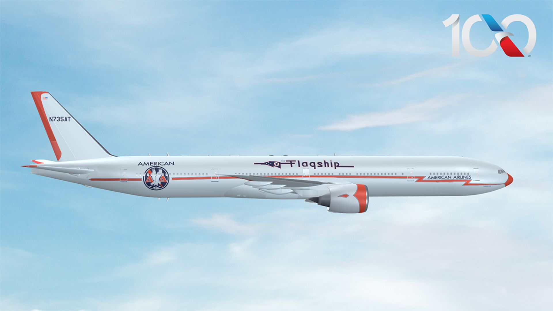 American Airlines Lackierung 100 Jahre