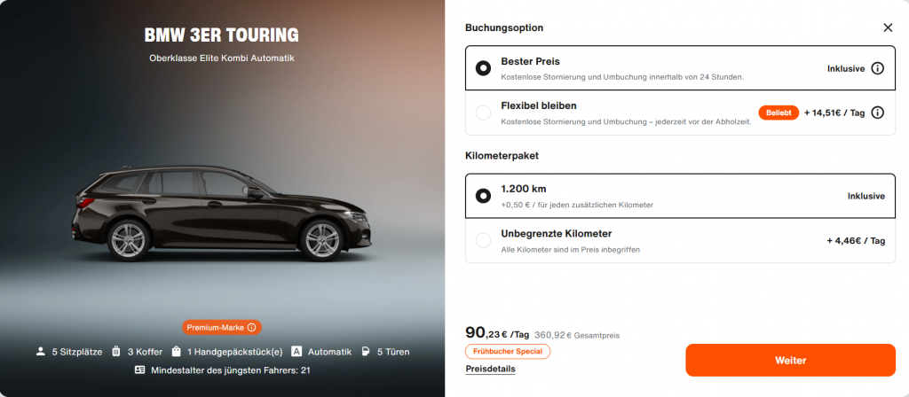 Die SIXT Fahrzeugauswahl Maerz 2026