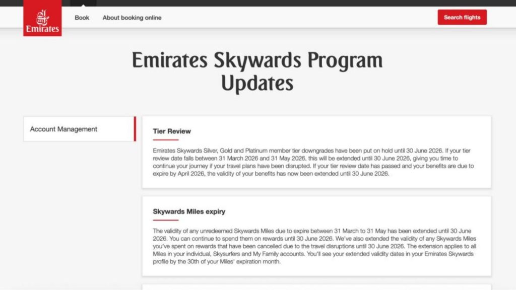 Emirates Skywards Update 3