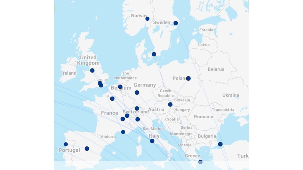 Ethiopian Airlines Reiseziele Europa