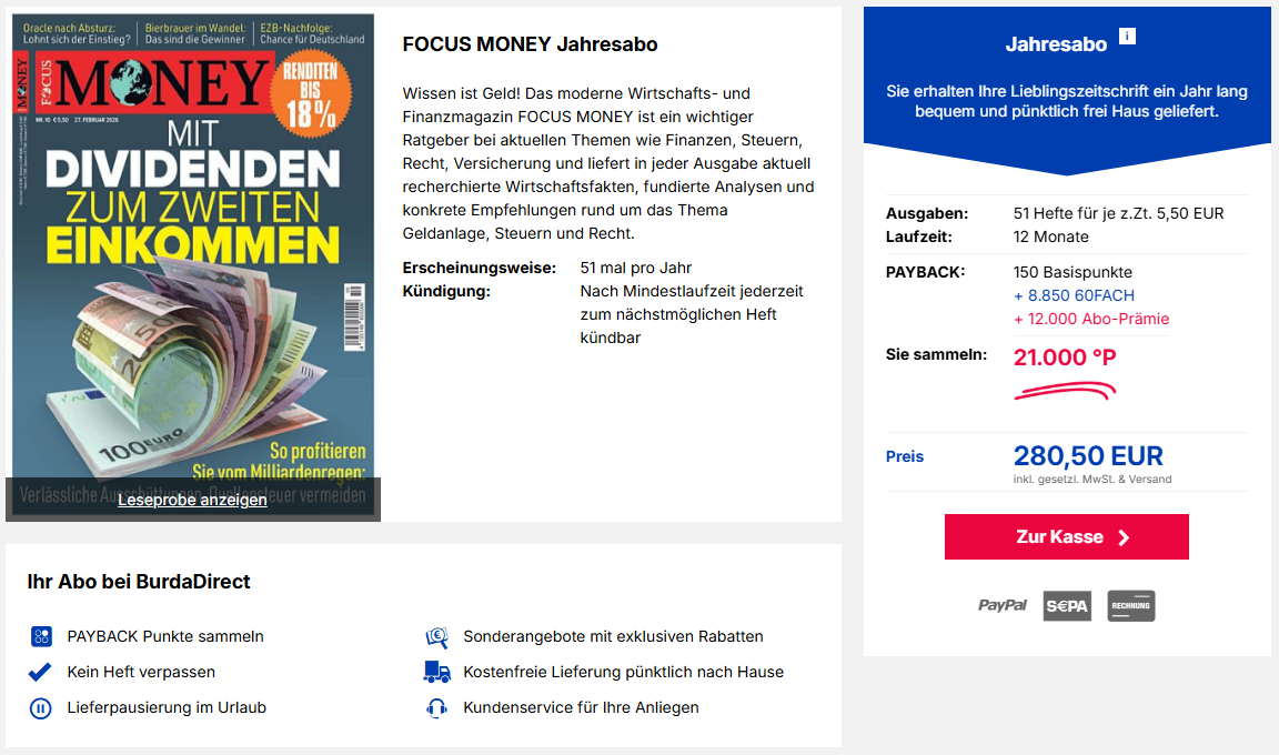 Focus Money Deal Maerz 2026