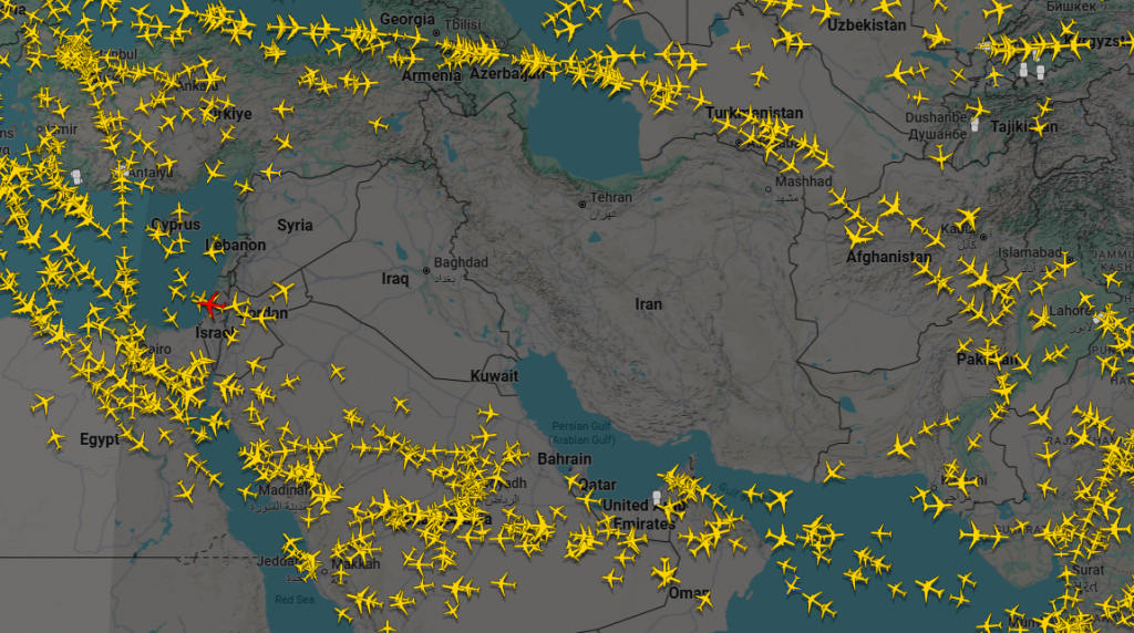 Luftraum Naher Osten 12 Maerz 2026 Flightradar24