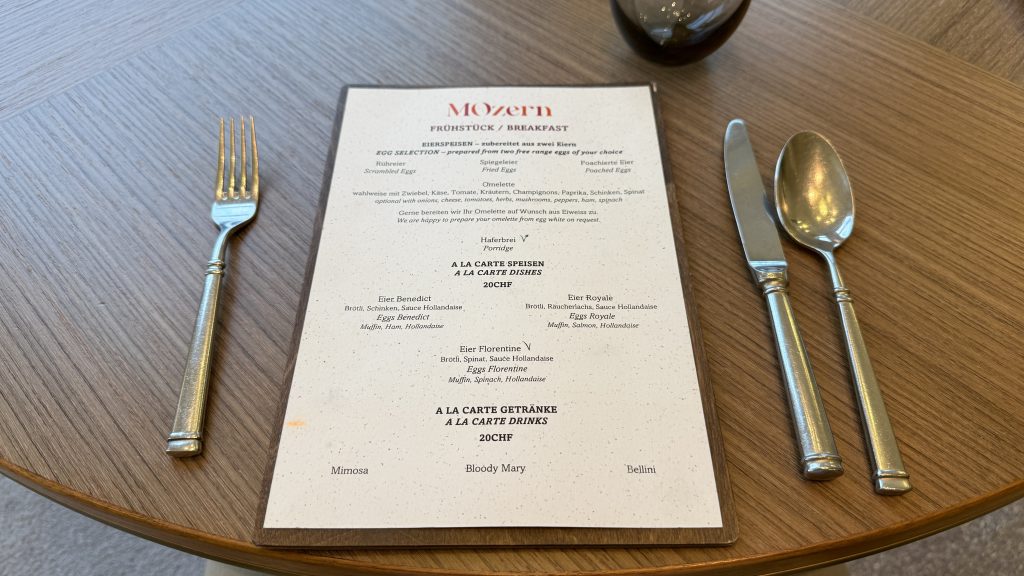 Mandarin Oriental Luzern Fruehstueck Menu