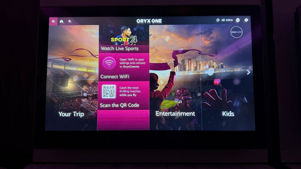 Qatar Airways QSuite Business Class WLAN