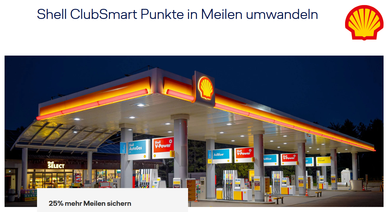 Shell ClubSmart Punkte In Meilen Umwandeln Bonus Maerz 2026