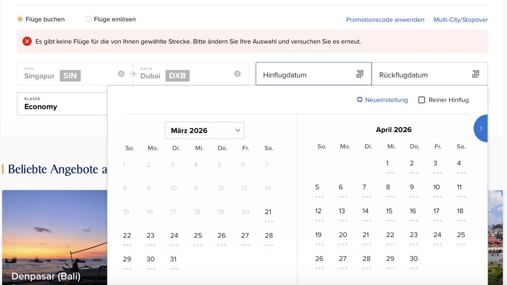 Singapore Airlines Dubai
