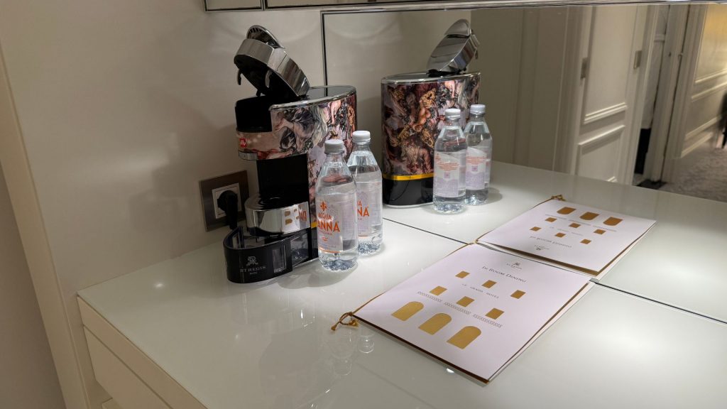 The St. Regis Rome Kaffeemaschine Wasser