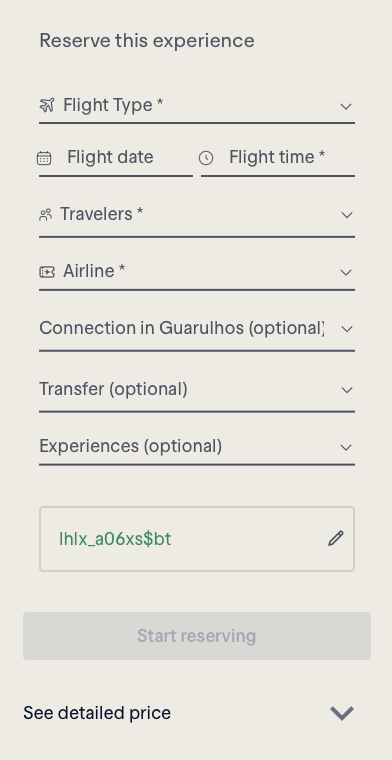 Screenshot Terminal BTG Pactual Buchungsformular