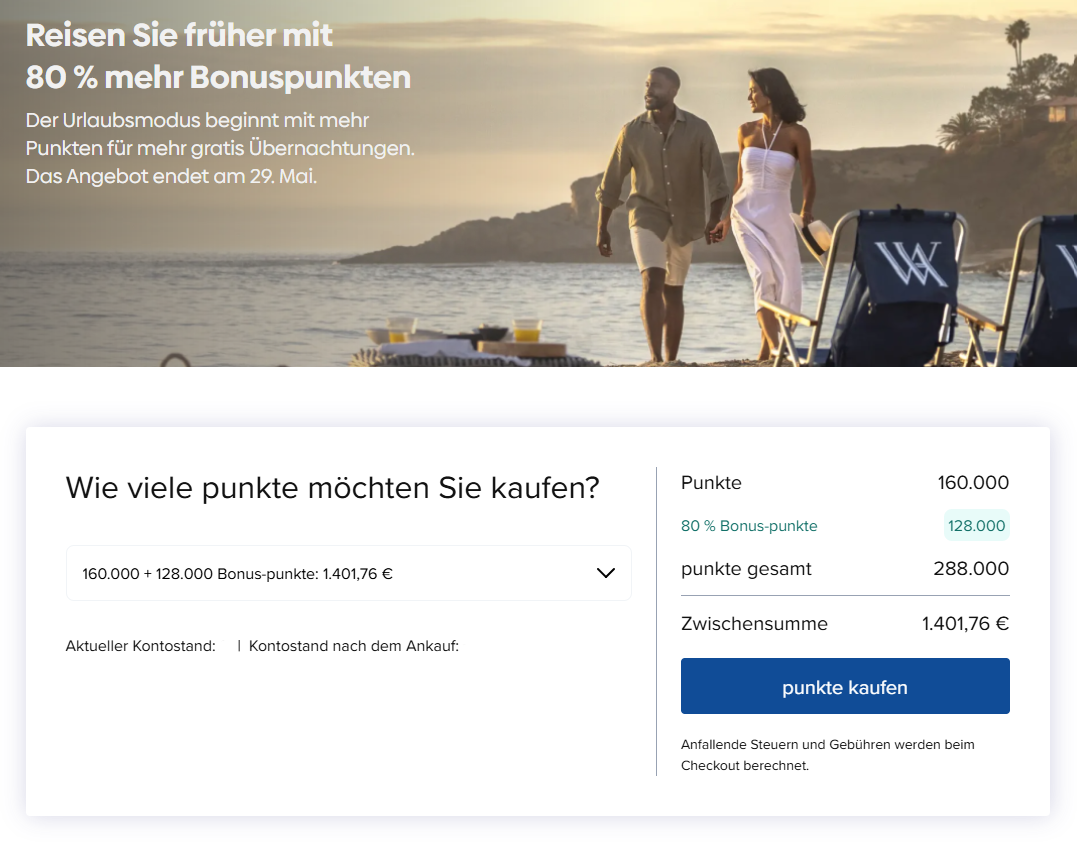 Hilton Punkte Kaufen Bonus Apr 2026