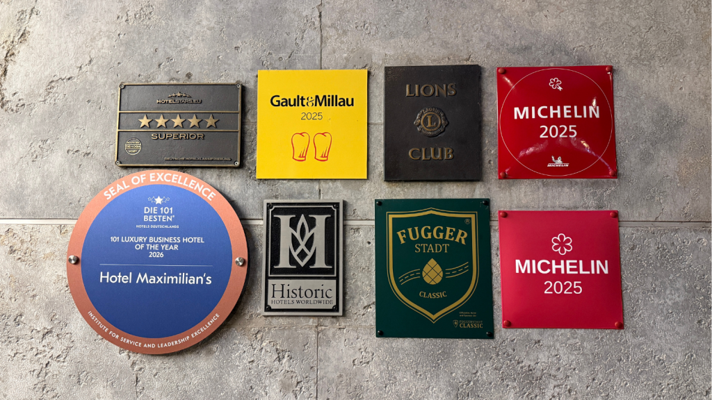 Hotel Maximilians Augsburg Auszeichnungen