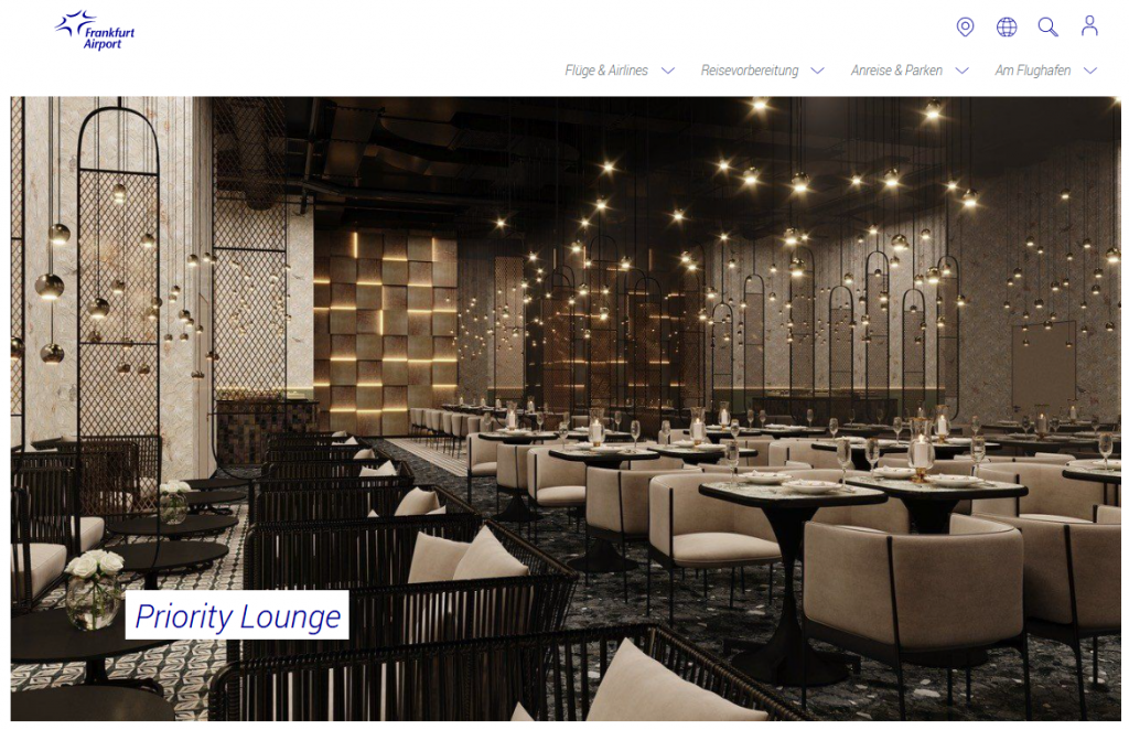 Priority Lounge Frankfurt Airport Flughafen Terminal 3