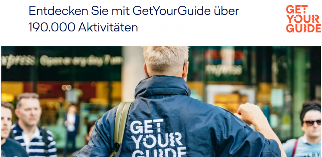 GetYourGuide xfach Meilen