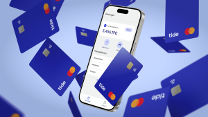 Tide Geschäftskonto Debitkarte Handy