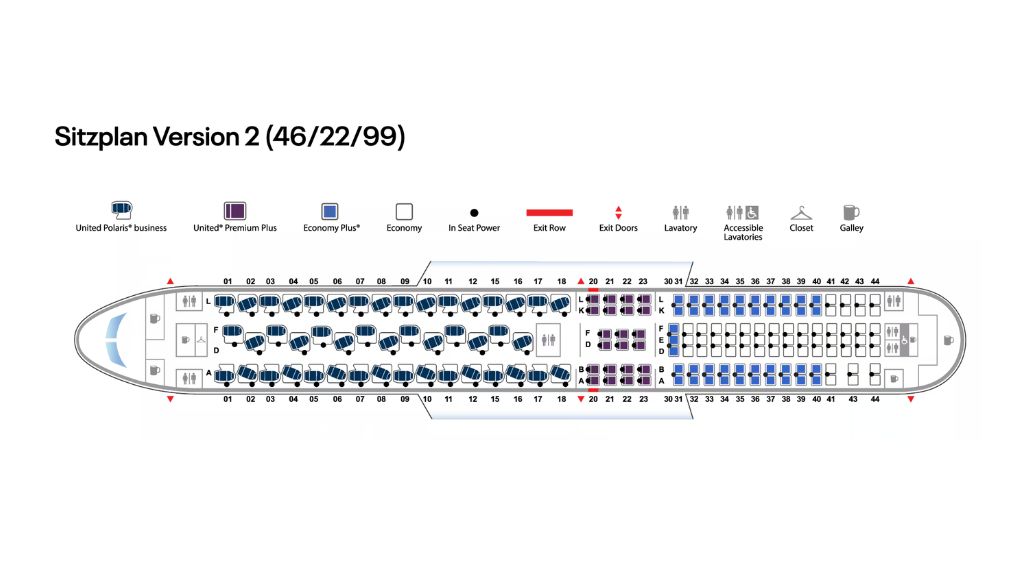UA Sitzplan Boeing 767 300