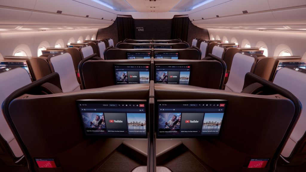 A350 1000 Delta One Suite Cabin Screens