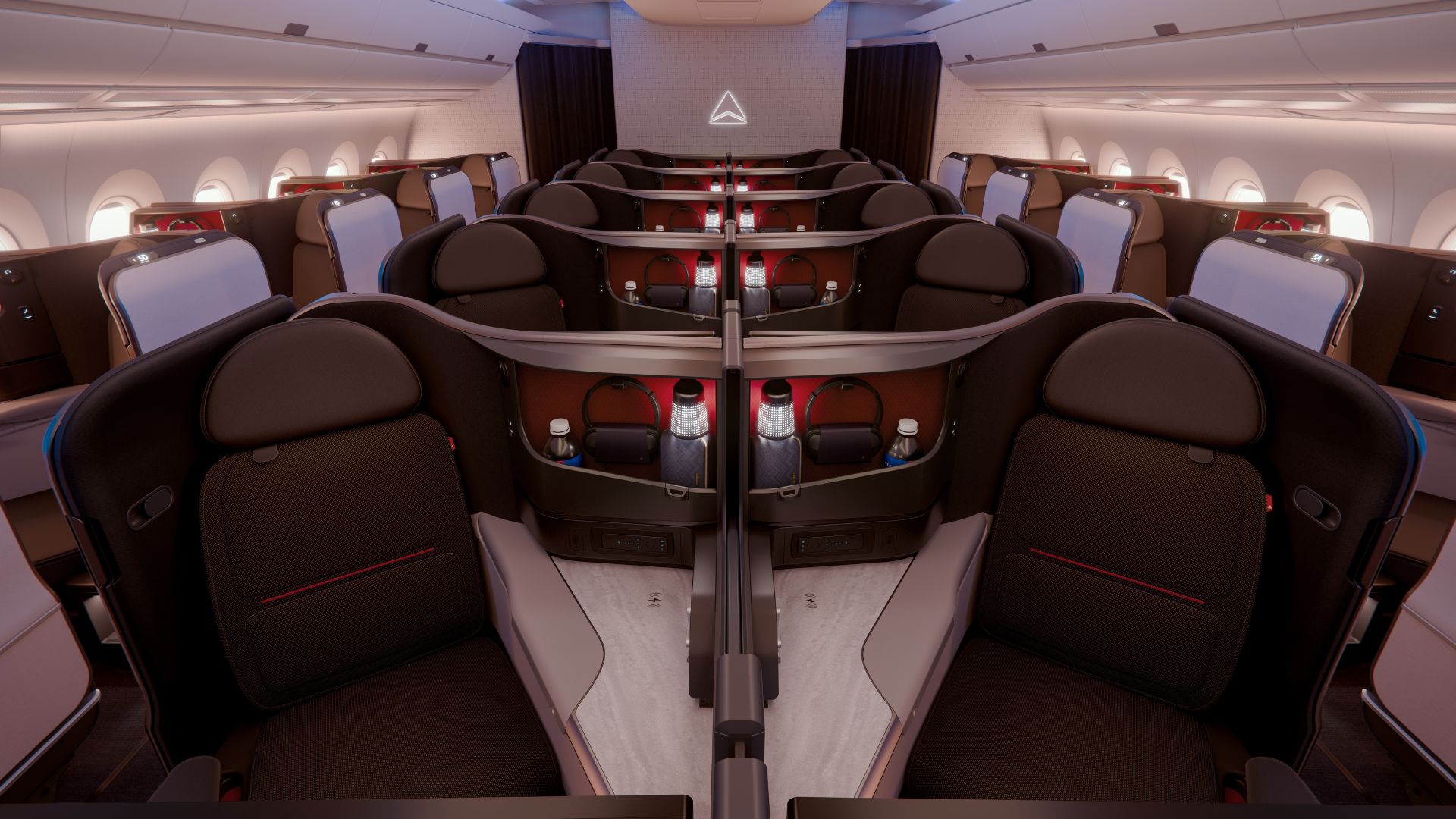 A350 1000 Delta One Suite Cabin