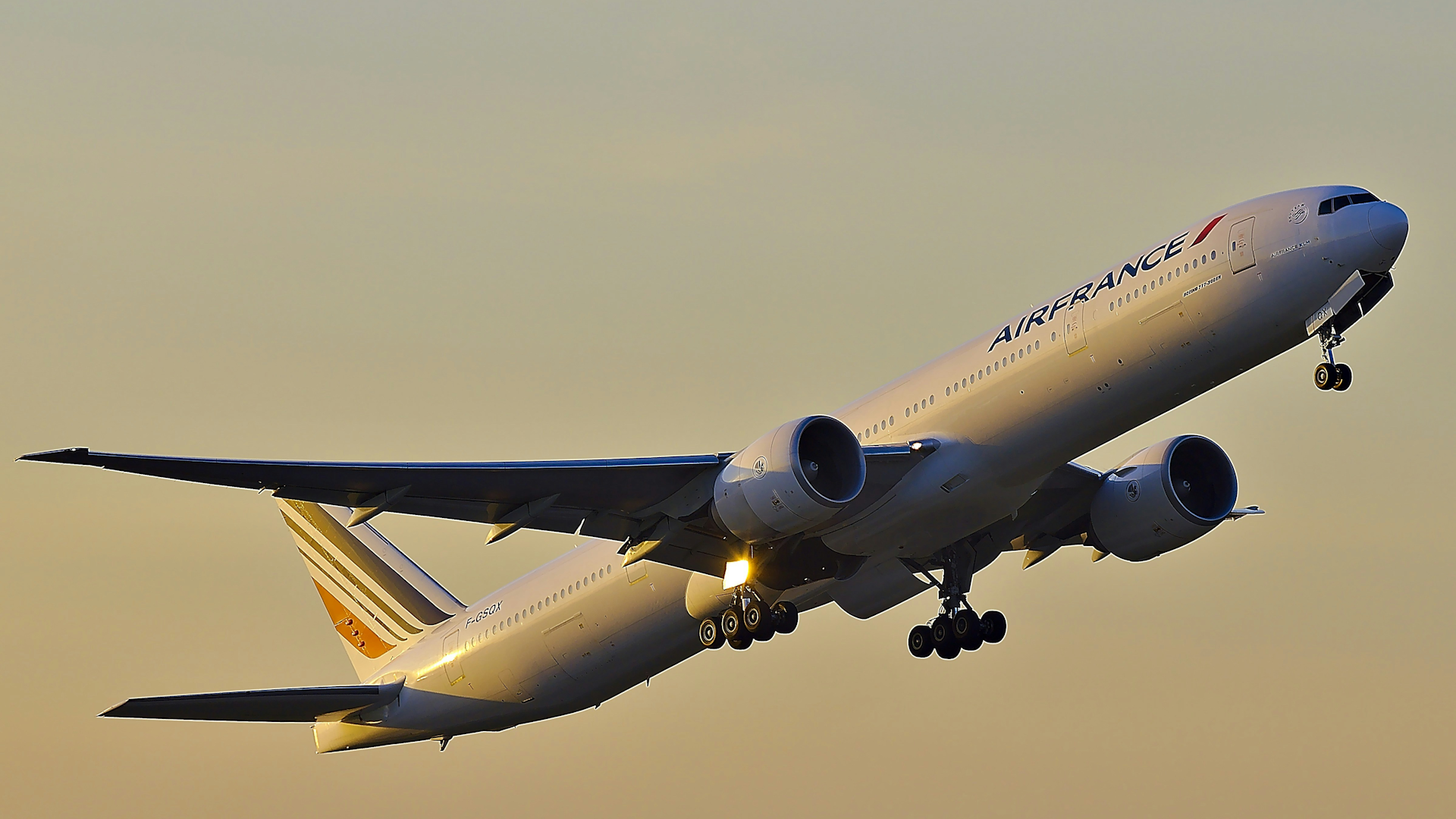 Air France Boeing 300er Flug Abflug