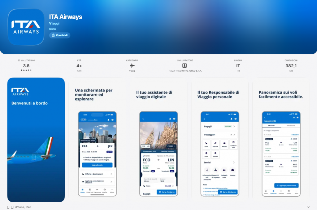 Ita Airways Website Umstellung Lufthansa Uebersicht