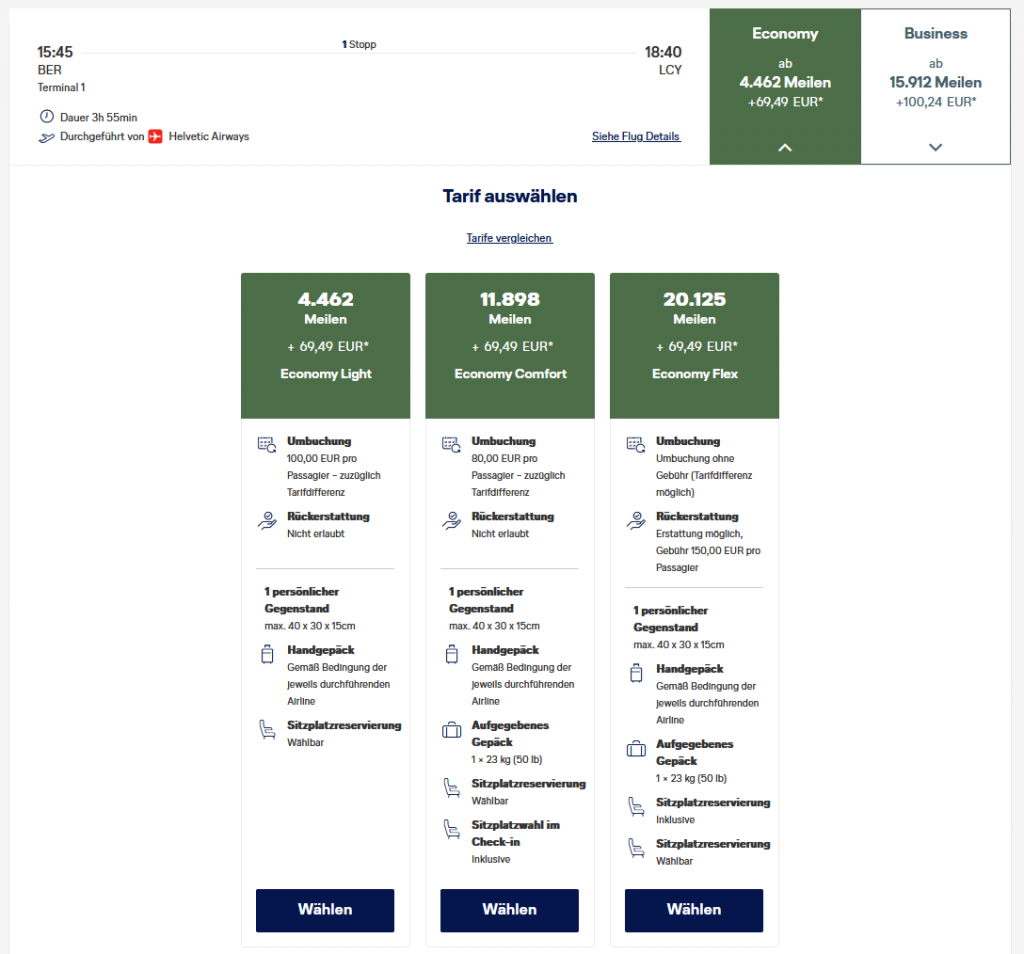 Miles And More Light Ber Lcy