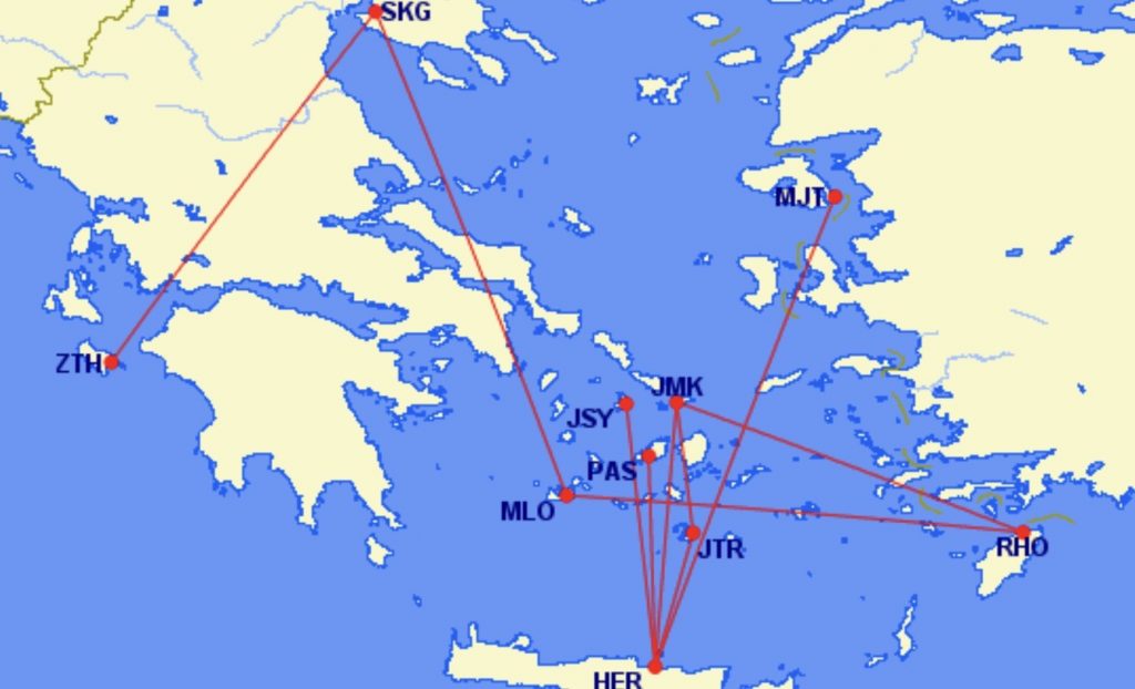 Aegean Airlines Sommerstrecken