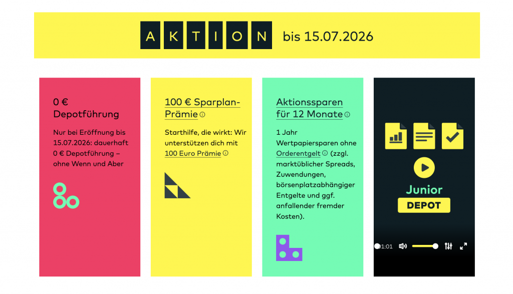 comdirect Junior Depot Aktionsdetails