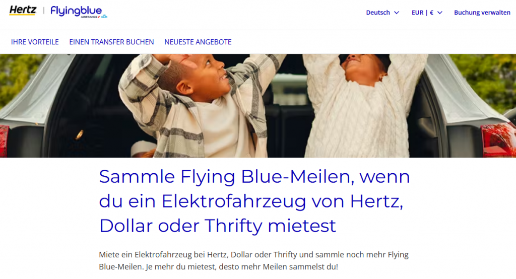 Flying BLue Hertz Mietwagen Mai 2026
