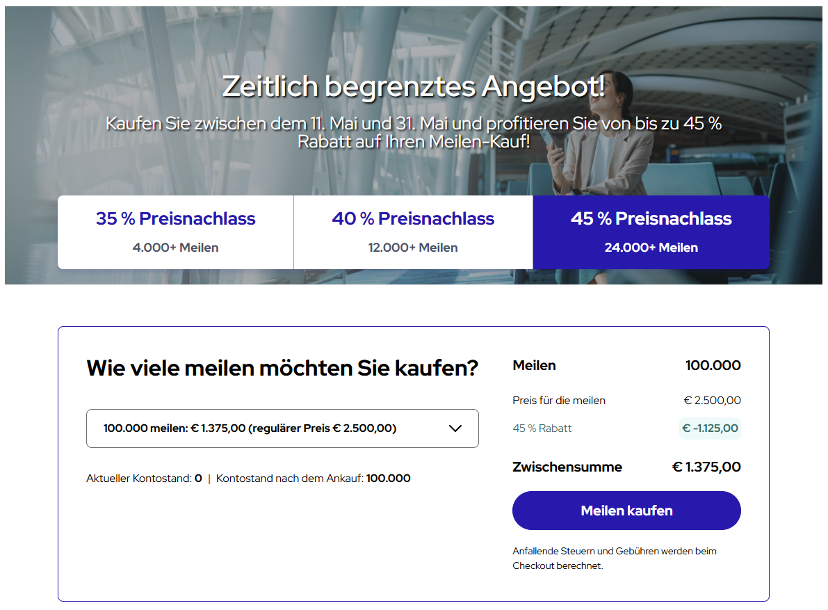 Flying Blue Meilen Kaufen Aktion Mai 2026