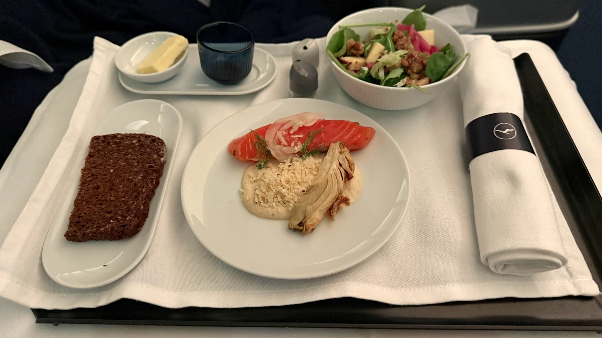 Lufthansa Business Class FOX Abendessen Vorspeise