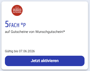 Wunschgutschein Anfang Juni 2026 Payback