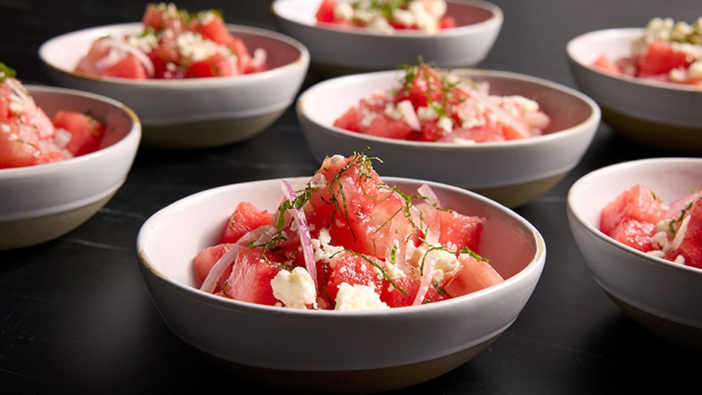 American Airlines Lounge Dining Wassermelone Feta