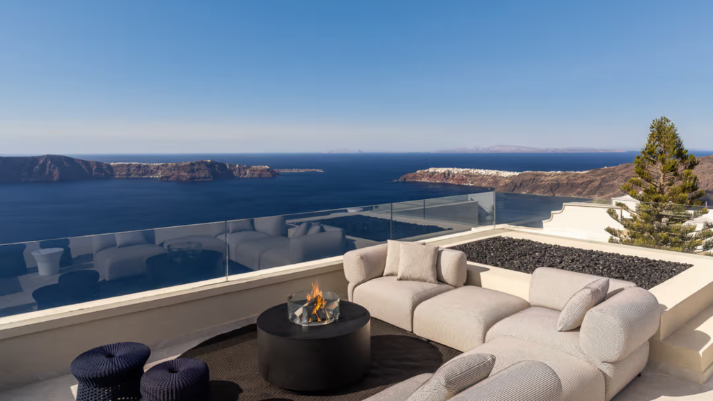 MO Villa Aegean Feuer Terrasse
