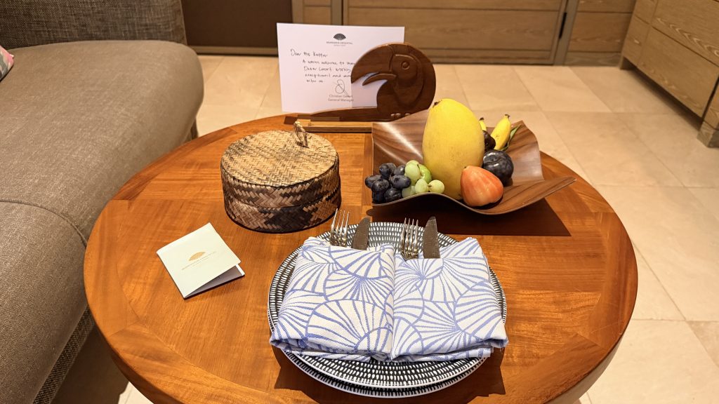 Mandarin Oriental Desaru Coast Rainforest Suite Willkommensgeschenk 1