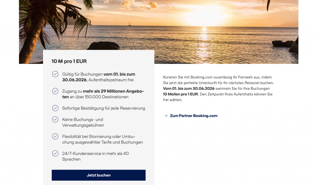 Miles More Booking Aktion Juni