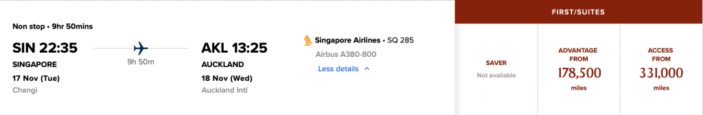 Singapore Airlines A380 Auckland Suites Class