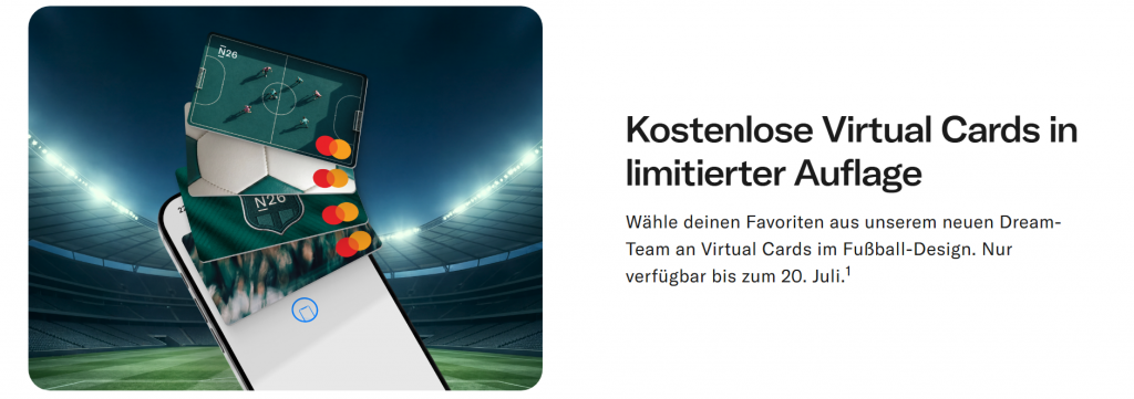 Screenshot N26 Wm Kreditkarten