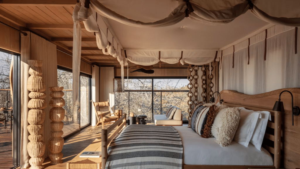 Anantara Kafue Camp Horizon Terrace Suite Schlafzimmer