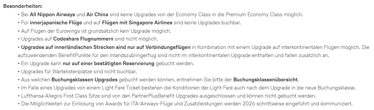 Ausnahmen Bei Upgrade Einlösungen 2026