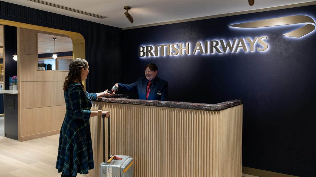 British Airways Lounge Glasgow Eingang