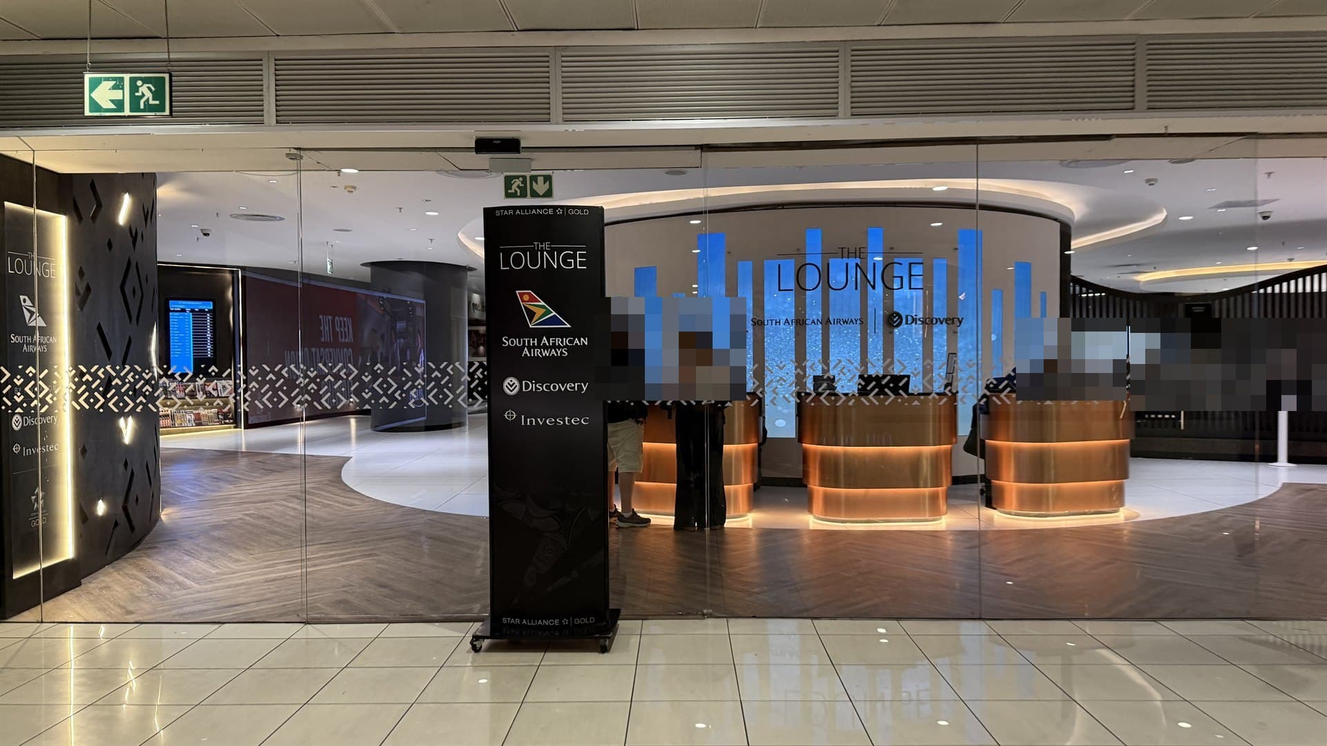 South African Airways Premium Lounge Johannesburg Empfang