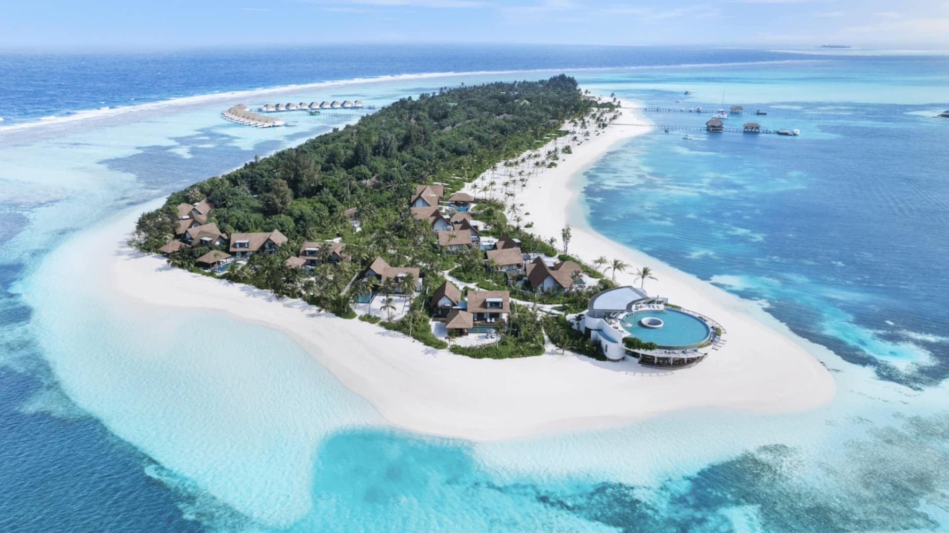 Six Senses Kanuhura Malediven Inselblick