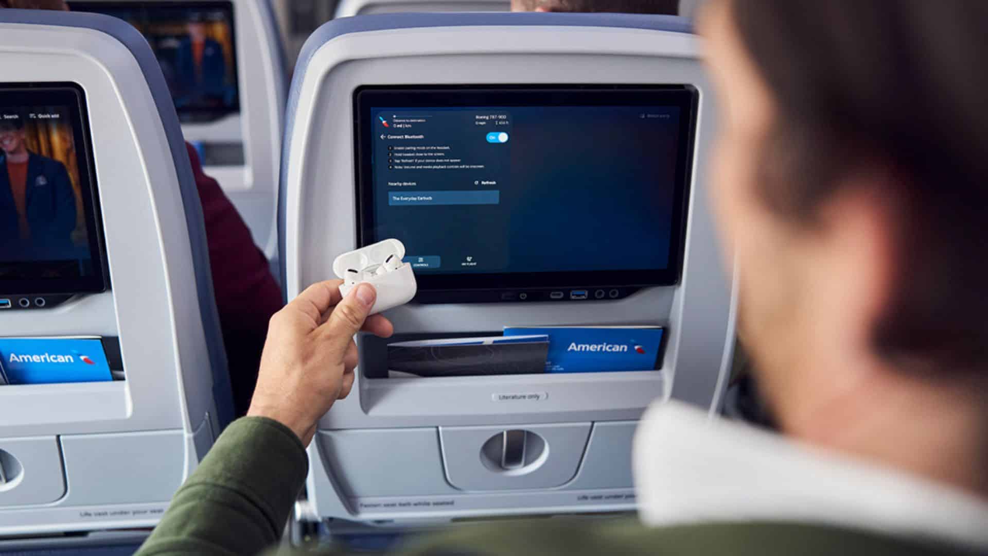 American Airlines Bildschirm Interieur