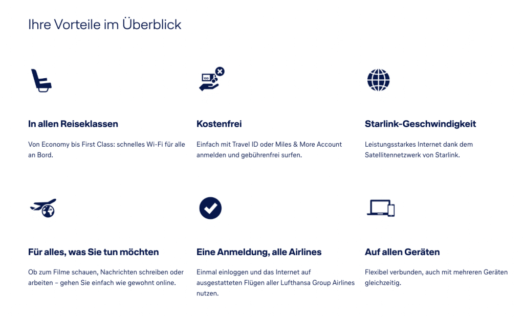 Vorteile Starlink Lufthansa
