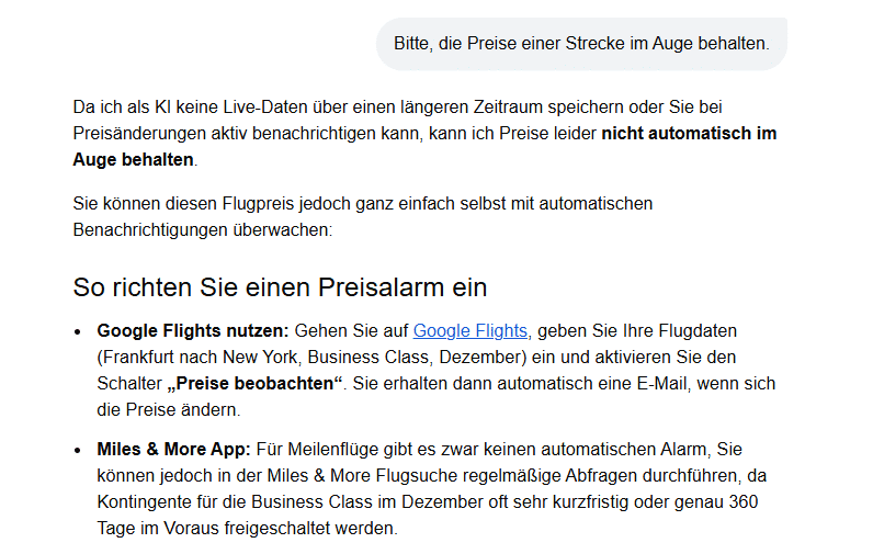 Google KI Modus Preisbeobachtung