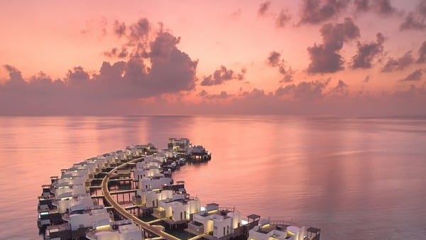 Jumeirah Malediven Olhahali Island am Abend