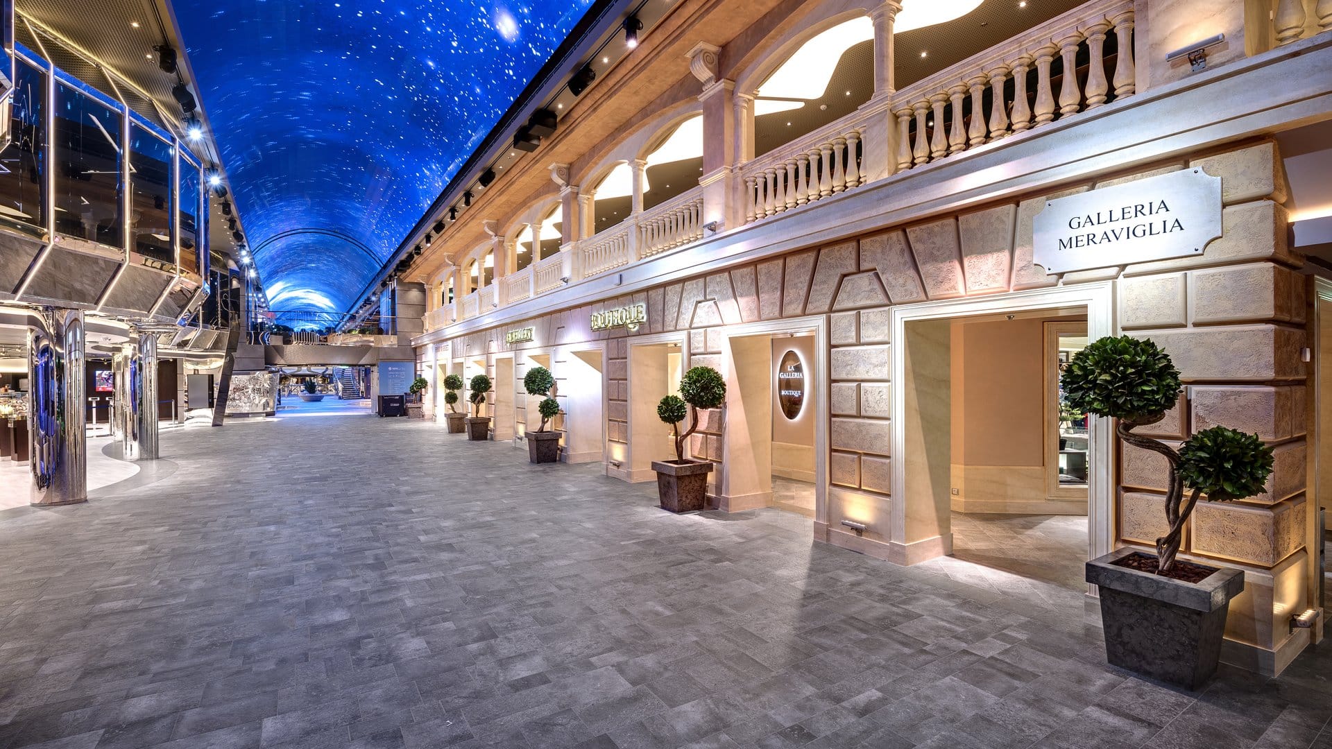 Galleria Meraviglia mit LED-Himmel