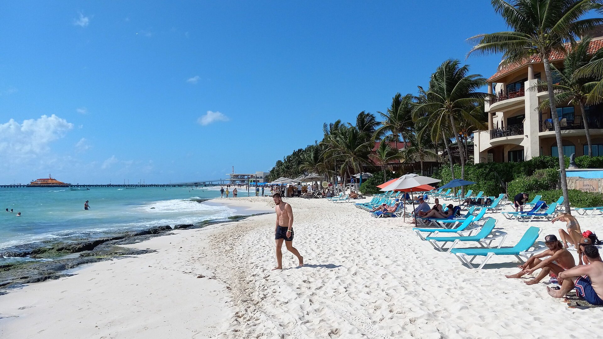 Strand von Playa del Carmen an der Karibikkueste
