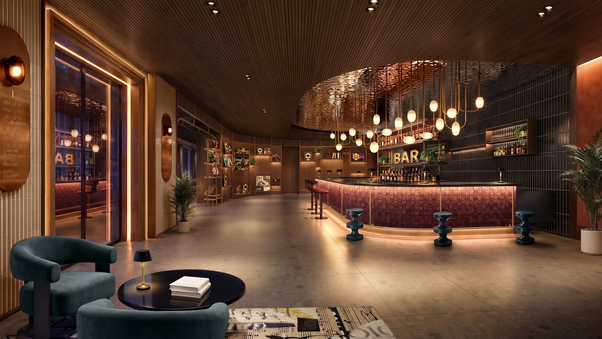 Rendering der Lobby des Noted Collection Hotels in Shinjuku