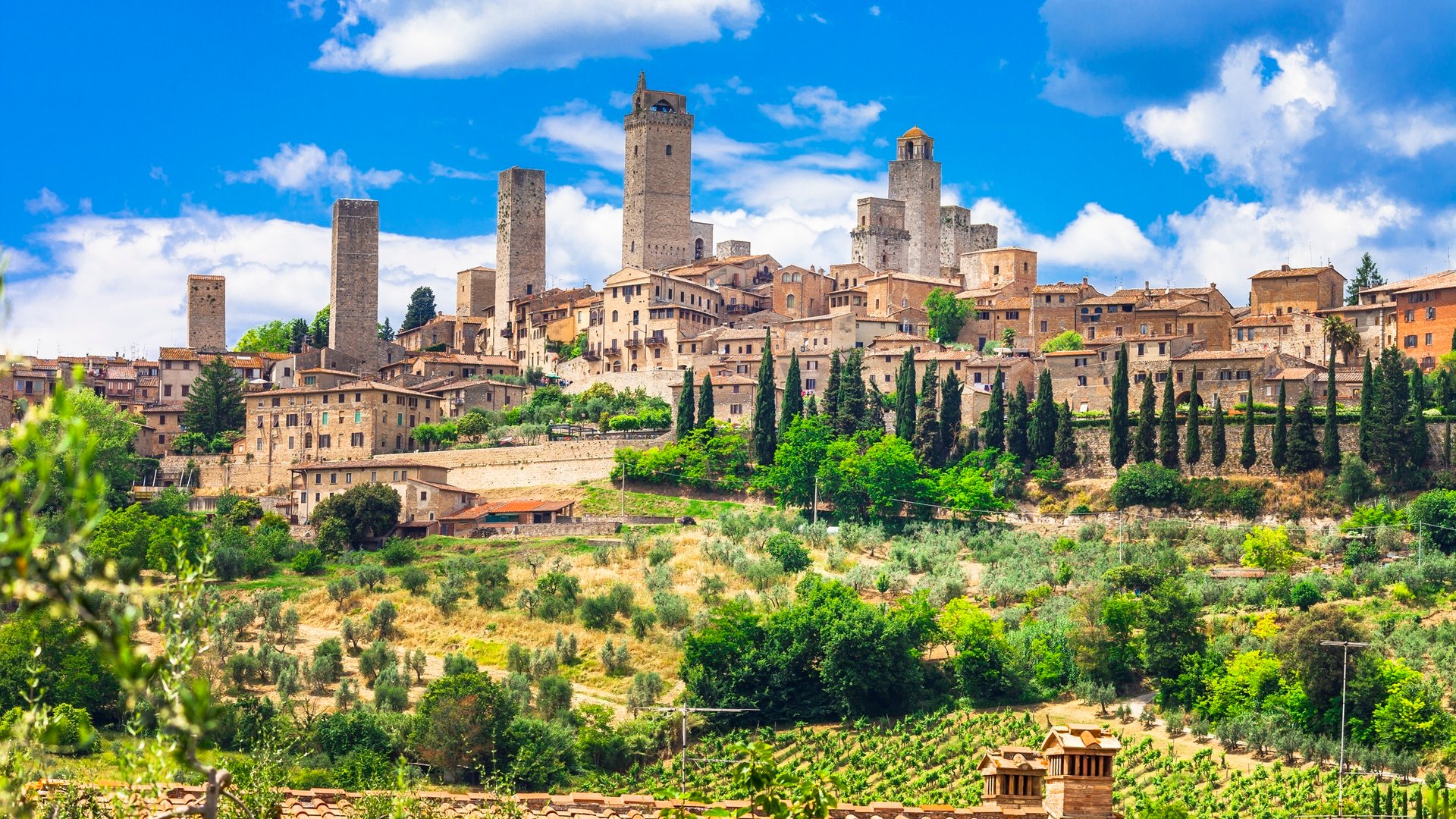 San Gimignano in der Toskana mit seinen Geschlechtertuermen
