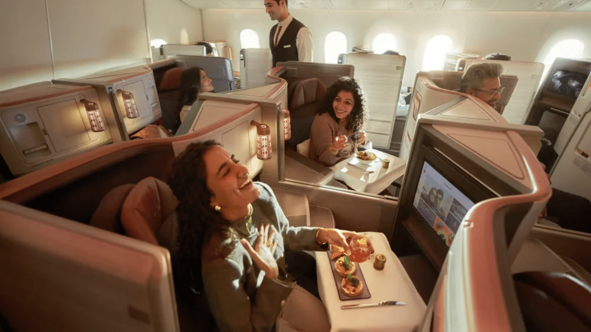 Air India Table Layup Business Class Longhaul Fine Dining Multiple