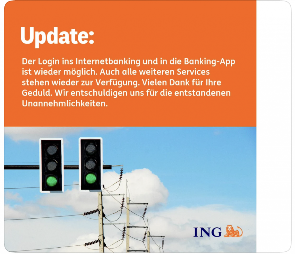 ING Update Störung